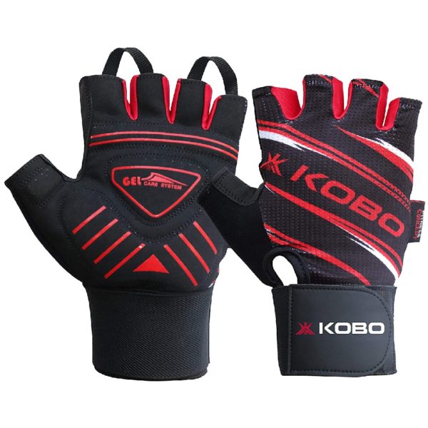 Kobo WTG-37 Gym Gloves with Wrist Support - KOBO SPORTS