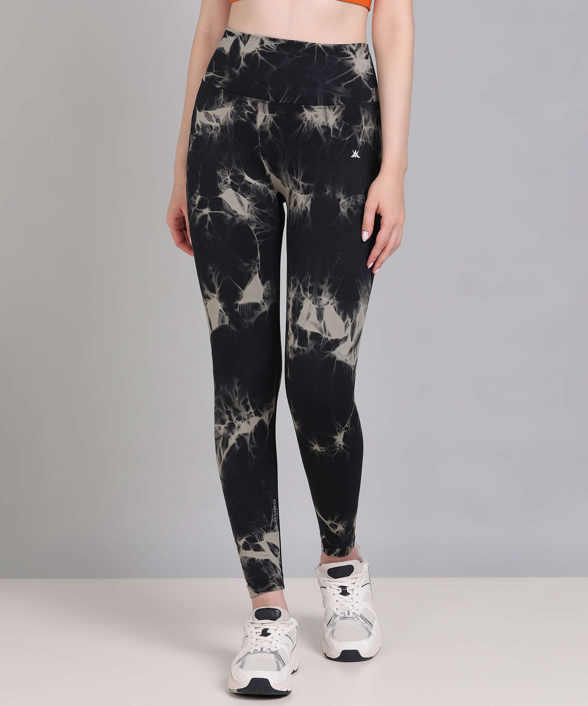 Seamless Quick-Drying Tie Dye Wide Waistband Sports Leggings