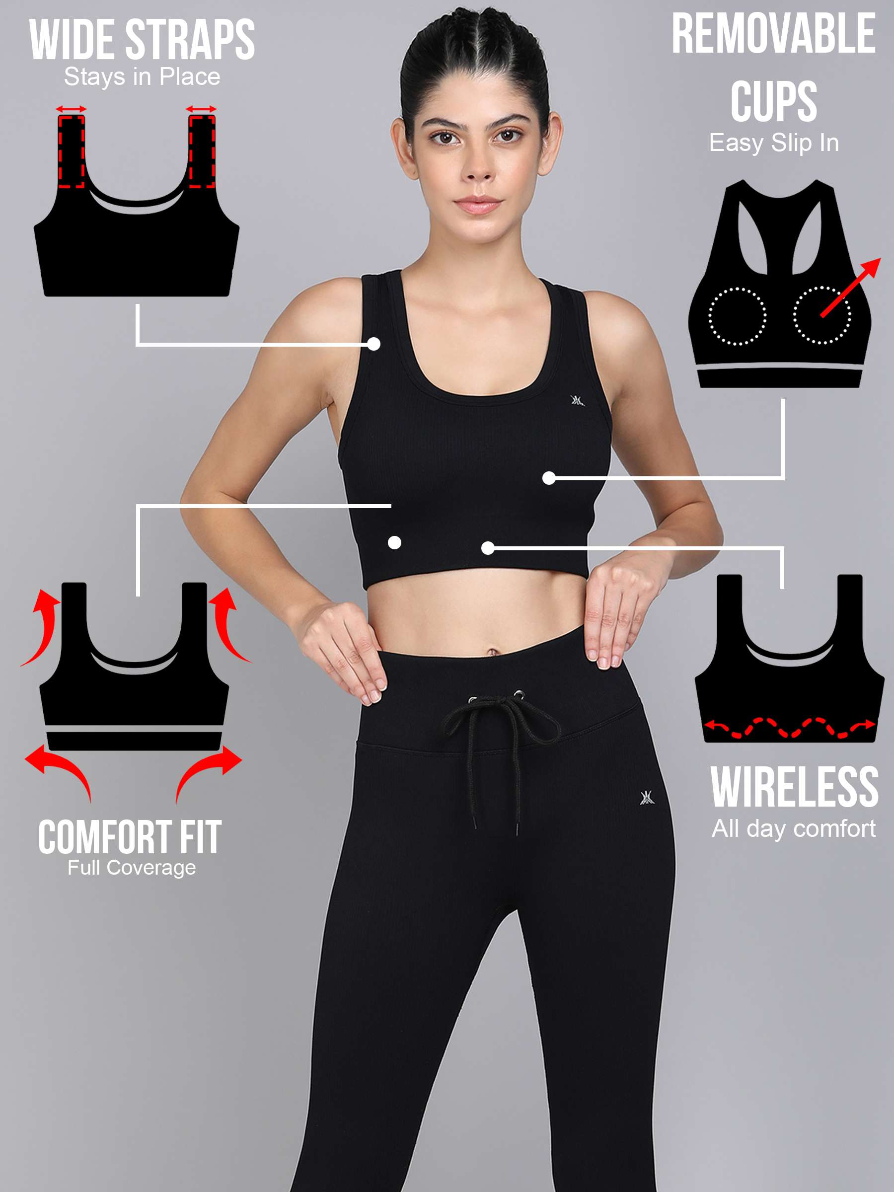 Buy Shoppy Villa - Sports Bras for Women, Gym Bras for Women Workout