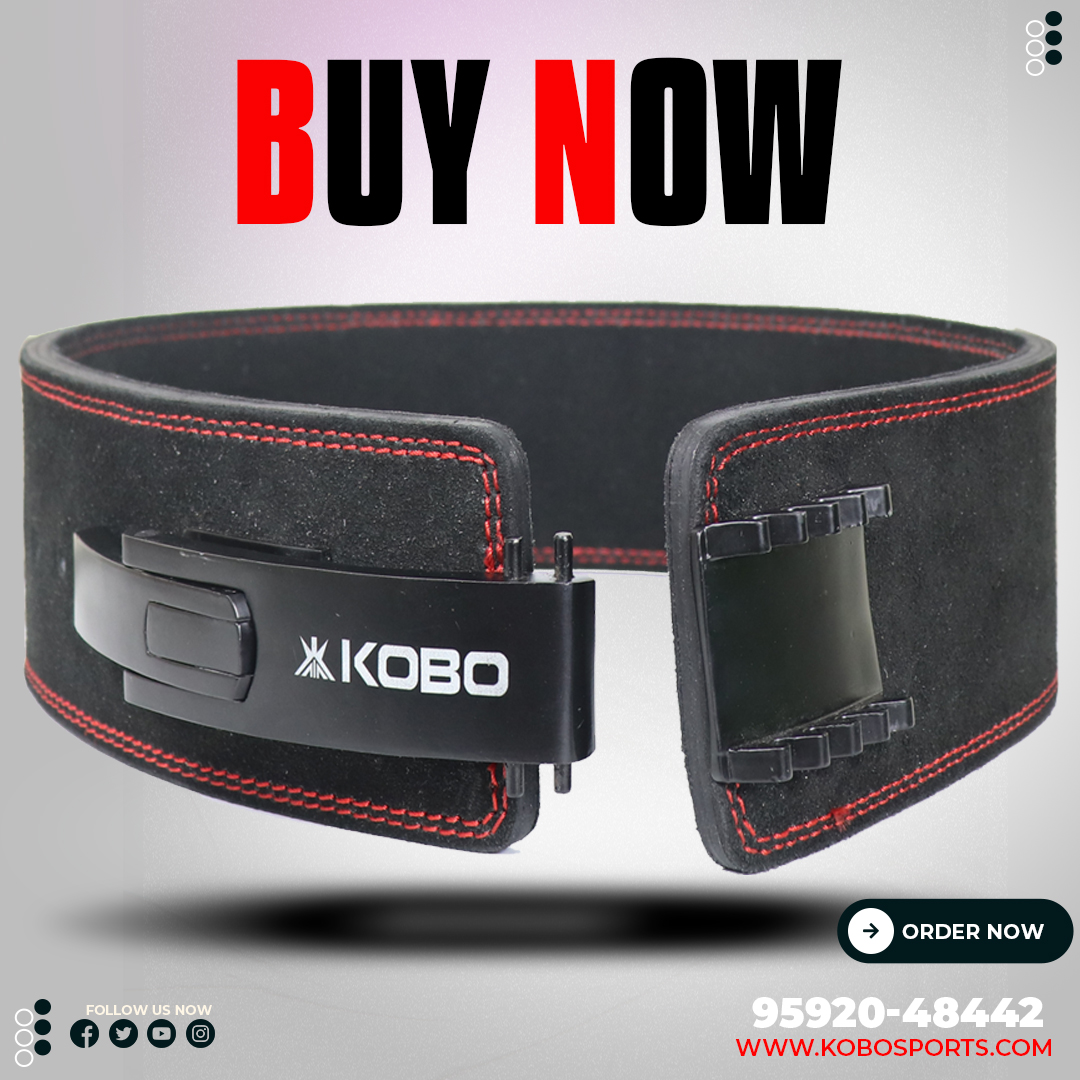 Kobo 10 mm WTB-16 Adjustable Lever Gym Belt - KOBO SPORTS